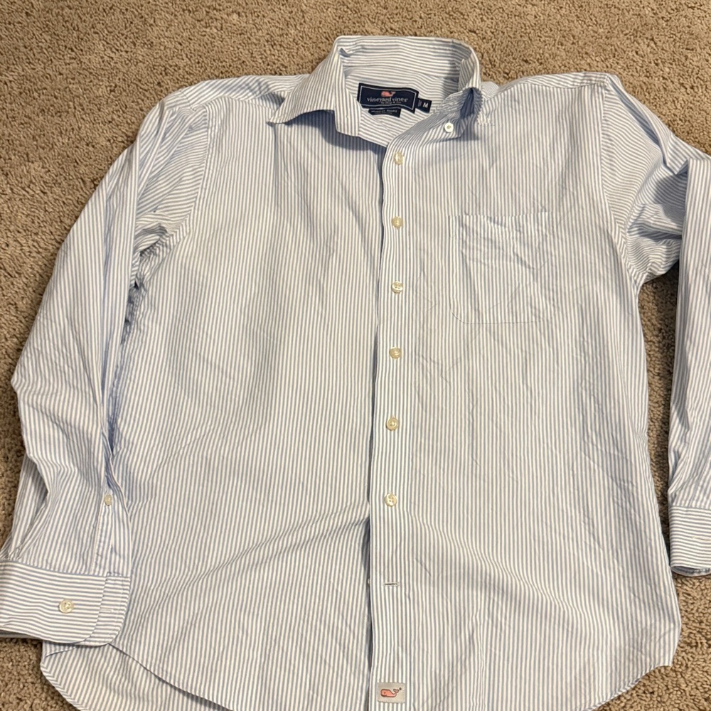 Vineyard Vines Blue Striped Button-Down Shirt